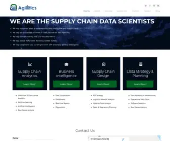 Agillitics.com(Supply Chain Business Intelligence and Advanced Analytics) Screenshot