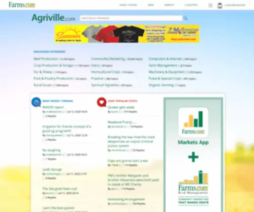 Aginfonet.com(Farming and Agriculture Discussion Forum) Screenshot