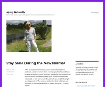 Aging-Naturally.net(Personal blog about pro) Screenshot