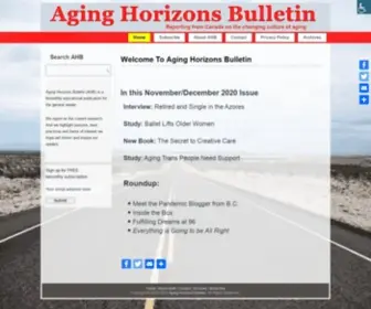 Aginghorizons.com(Aging Horizons Bulletin) Screenshot