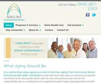 Agingtrue.org(In Home Senior Care Northeast Florida) Screenshot