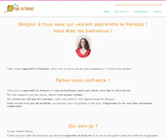 Agirenfrancais.com(Bienvenue sur Agir en Fran) Screenshot