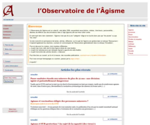 Agisme.fr(L’Observatoire de l’Âgisme) Screenshot