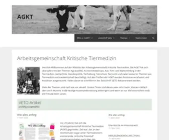 AGKT.de(Arbeitsgemeinschaft Kritische Tiermedizin) Screenshot