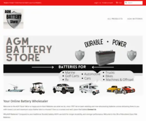 Agmbatterystore.com(AGM Battery Store) Screenshot