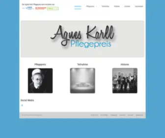 Agnes-Karll-Pflegepreis.de(Startseite) Screenshot