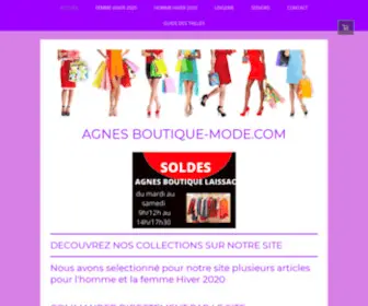 Agnesboutique-Mode.com(Vêtements homme femme enfants grandes tailles senior sporstwear mode classique lingerie travail vente en maison de retraite marques) Screenshot