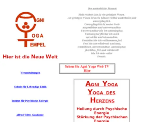 Agni-Yoga-Orden.de(Agni Yoga Orden) Screenshot