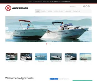 Agniboats.com(Agni Boats) Screenshot