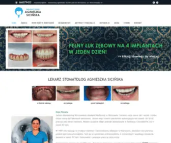 Agnieszkasicinska.com(Zabiegi stomatologiczne) Screenshot