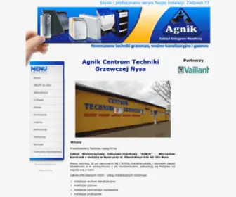 Agnik.pl(Agnik Centrum Techniki Grzewczej Nysa) Screenshot