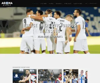 Agonasport.com(AGONAsport is a Greek sports website in English covering football (soccer)) Screenshot