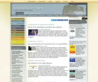 Agora.qc.ca(Encyclopédie de L'Agora) Screenshot