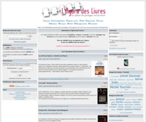 Agoradeslivres.com(L'agora des livres :: Communauté de lecteurs francophones pour partager le plaisir de lire) Screenshot