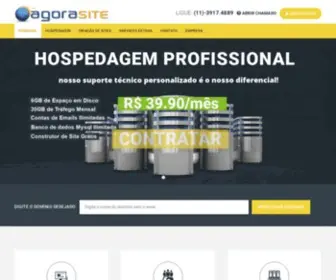 Agorasite.com.br(Provedor de hospedagem de sites em Wordpress Joomla) Screenshot