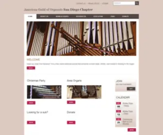 Agosd.org(The mission of the American Guild of Organists) Screenshot