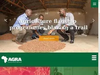 Agra.org(Sustainably Growing Africa's Food Systems) Screenshot
