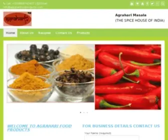 Agraharifoodproducts.com(Agrahari Food products) Screenshot