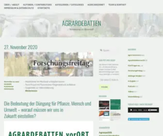 Agrardebatten.blog(Kommentare aus der Wissenschaft) Screenshot