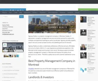 Agrasoyrealty.com(Property Management Company Montreal) Screenshot