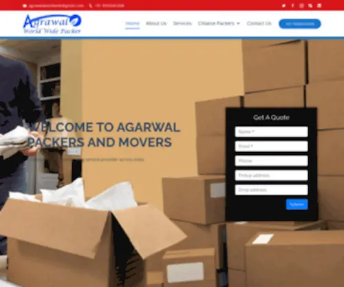 AgrawalWorldwide.com(Agarwal Packers and Movers Delhi) Screenshot