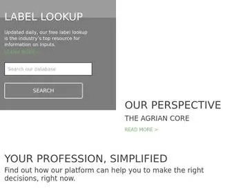 Agrian.com(Agrian is a software and services firm based in Fresno) Screenshot