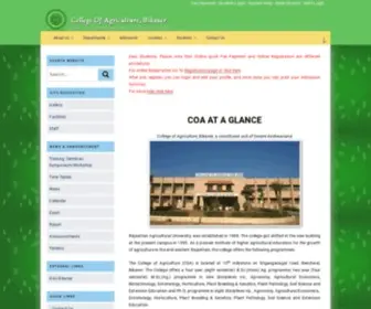 Agricolbikaner.org((Swami Keshwanand Rajasthan Agricultural University)) Screenshot