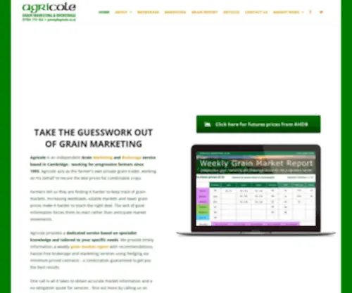Agricole.co.uk(Grain marketing) Screenshot