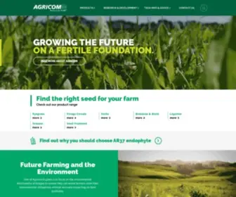 Agricom.co.nz(Growing the future on a fertile foundation) Screenshot