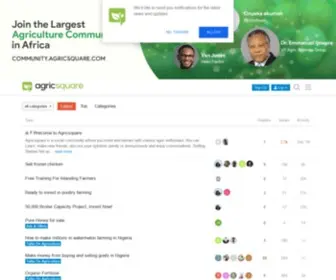 Agricsquare.com(The largest Agriculture community in Africa) Screenshot