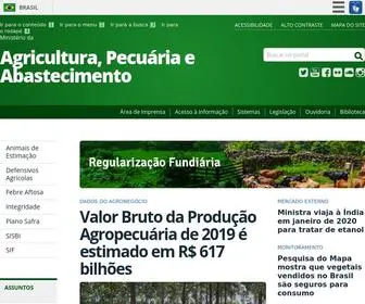 Agricultura.gov.br(Ministério da Agricultura e Pecuária) Screenshot