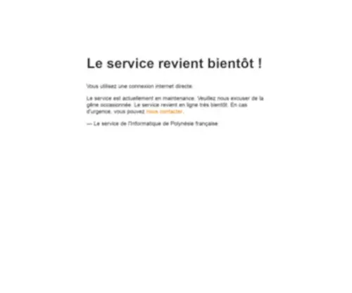 Agriculture.gov.pf(Un site utilisant Administrations publiques) Screenshot