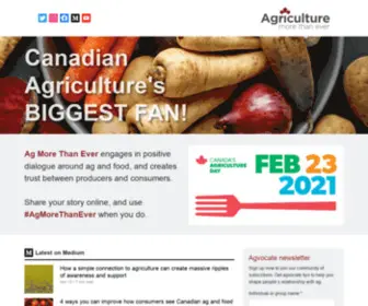 Agriculturemorethanever.ca(Agriculture More) Screenshot