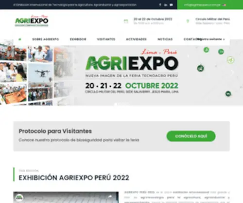 Agriexpoperu.com.pe(Feria AGRIEXPO PERÚ del 21 al 23 de Octubre 2021) Screenshot