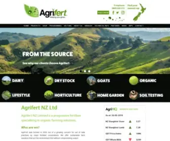 Agrifert.co.nz(Liquid and Solid Fertilisers) Screenshot