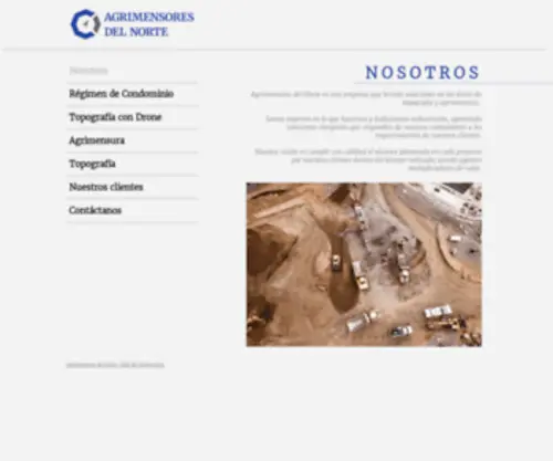 Agrimensoresdelnorte.com(Nosotros) Screenshot