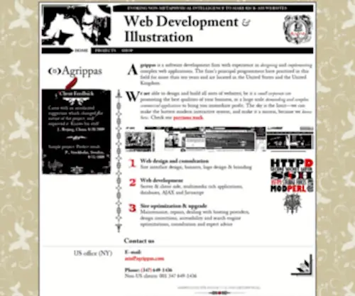 Agrippas.com(Agrippas web development & design (Magus of the disk)) Screenshot