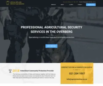 Agriprotection.co.za(Professional Agricultural Security Services In The Overberg Area) Screenshot