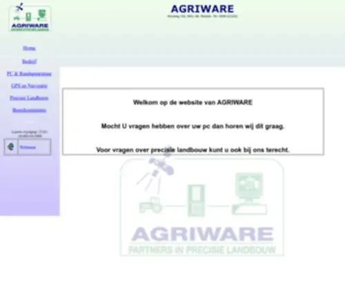 Agriware.nl(Partner in precisie landbouw) Screenshot