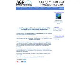AGRM.co.uk(Vinyl Pressing) Screenshot
