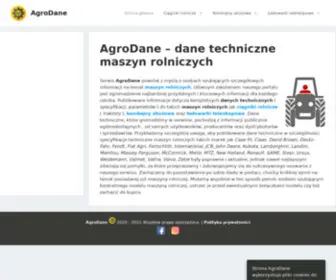 Agrodane.pl(Interesują Cię dane techniczne maszyn rolniczych takich jak) Screenshot