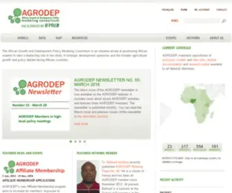 Agrodep.org(African Growth and Development Policy Modeling Consortium (AGRODEP)) Screenshot