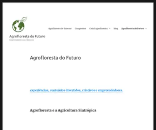 Agroflorestadofuturo.com.br(Agrofloresta) Screenshot