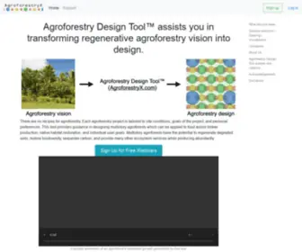 Agroforestryx.com(Agroforestry Design Tool) Screenshot