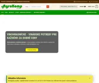 Agrokomp.sk(Vinohradnícke a vinárske potreby od A po Z) Screenshot