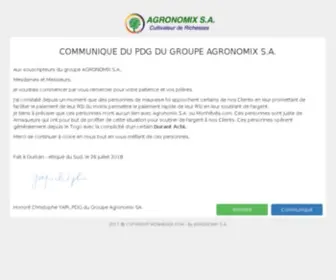 Agronomixmhnouveaudepart.com(Agronomixmhnouveaudepart) Screenshot