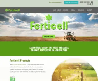 Agroplasmausa.com(The Ferticell product line sells high production organic fertilizers for commercial use) Screenshot