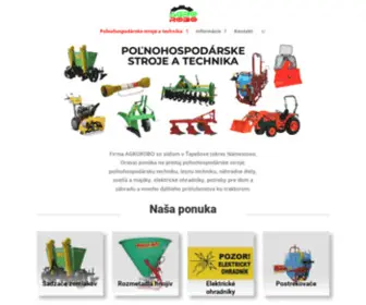 Agrorobo.sk(Poľnohospodárske stroje a technika) Screenshot