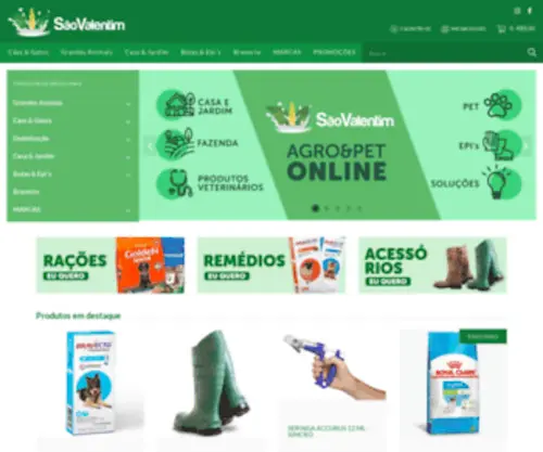 Agrosaovalentim.com(Agroveterinária) Screenshot