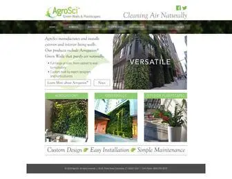 Agrosci.com(AgroSci Living Green Walls) Screenshot